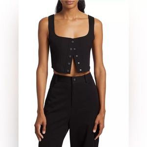 WAYF Cora-snap front Crop Top - Women’s Size: Small